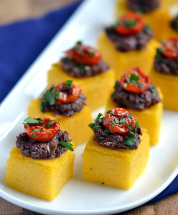 Polenta-Olive Tapenade Bites